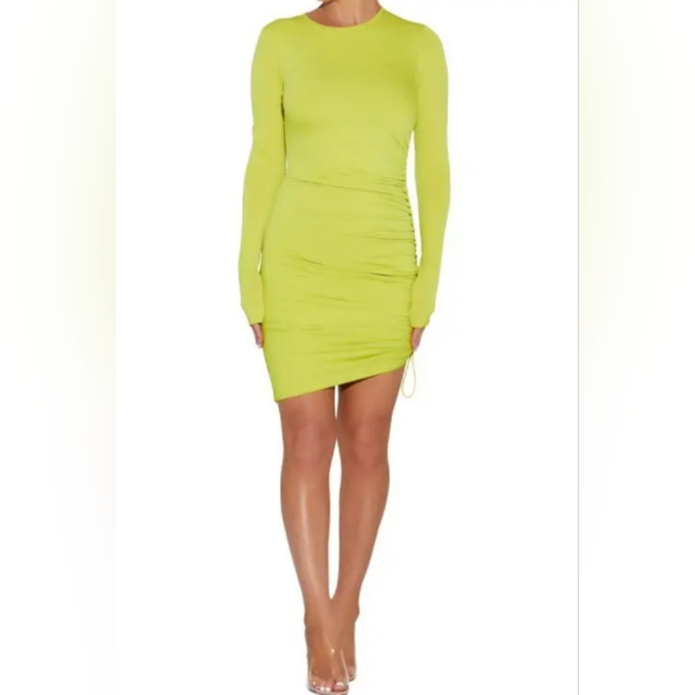 Naked Wardrobe NWT Lime Green  Mini Dress